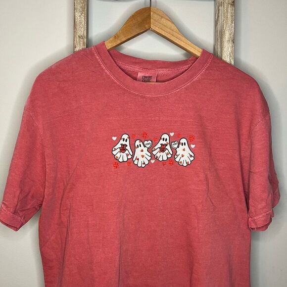 Valentine Ghost Embroidered Tee - Picture 1 of 6